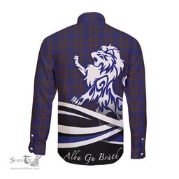 ScotsTee Shop Scottish Elliot Clan Crest Tartan Alba Gu Brath Regal Lion Emblem Long Sleeve Shirt