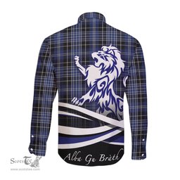 ScotsTee Shop Scottish Clark (Lion) Clan Crest Tartan Alba Gu Brath Regal Lion Emblem Long Sleeve Shirt
