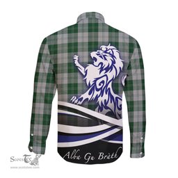 ScotsTee Shop Scottish Erskine Green Clan Crest Tartan Alba Gu Brath Regal Lion Emblem Long Sleeve Shirt