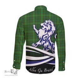 ScotsTee Shop Scottish Forrester or Foster Hunting Clan Crest Tartan Alba Gu Brath Regal Lion Emblem Long Sleeve Shirt