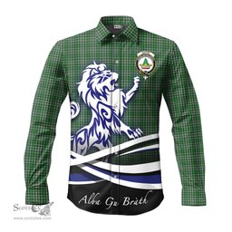 ScotsTee Shop Scottish Gayre Dress Clan Crest Tartan Alba Gu Brath Regal Lion Emblem Long Sleeve Shirt
