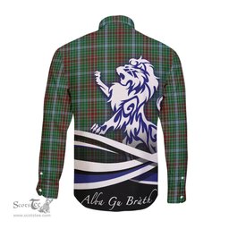 ScotsTee Shop Scottish Gayre Clan Crest Tartan Alba Gu Brath Regal Lion Emblem Long Sleeve Shirt