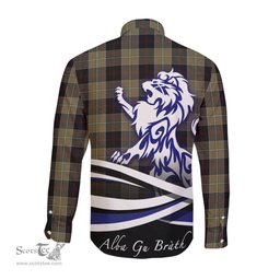 ScotsTee Shop Scottish Dunlop Hunting Clan Crest Tartan Alba Gu Brath Regal Lion Emblem Long Sleeve Shirt