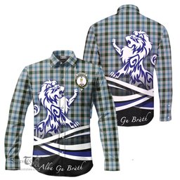 ScotsTee Shop Scottish Henderson Dress Clan Crest Tartan Alba Gu Brath Regal Lion Emblem Long Sleeve Shirt