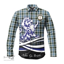 ScotsTee Shop Scottish Henderson Dress Clan Crest Tartan Alba Gu Brath Regal Lion Emblem Long Sleeve Shirt