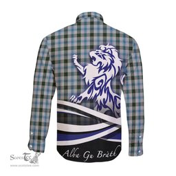 ScotsTee Shop Scottish Henderson Dress Clan Crest Tartan Alba Gu Brath Regal Lion Emblem Long Sleeve Shirt