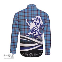 ScotsTee Shop Scottish Elliot Ancient Clan Crest Tartan Alba Gu Brath Regal Lion Emblem Long Sleeve Shirt