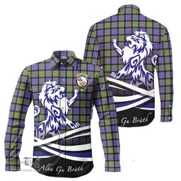 ScotsTee Shop Scottish MacDonald Ancient Clan Crest Tartan Alba Gu Brath Regal Lion Emblem Long Sleeve Shirt