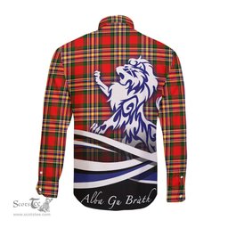 ScotsTee Shop Scottish MacGill Modern Clan Crest Tartan Alba Gu Brath Regal Lion Emblem Long Sleeve Shirt