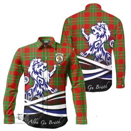 ScotsTee Shop Scottish MacGregor Modern Clan Crest Tartan Alba Gu Brath Regal Lion Emblem Long Sleeve Shirt
