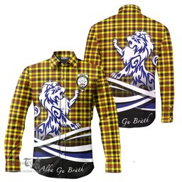ScotsTee Shop Scottish Jardine Modern Clan Crest Tartan Alba Gu Brath Regal Lion Emblem Long Sleeve Shirt