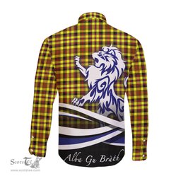 ScotsTee Shop Scottish Jardine Modern Clan Crest Tartan Alba Gu Brath Regal Lion Emblem Long Sleeve Shirt