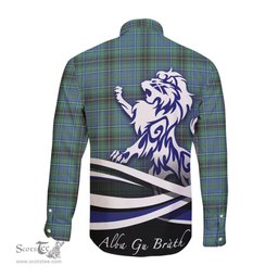 ScotsTee Shop Scottish MacInnes Ancient Clan Crest Tartan Alba Gu Brath Regal Lion Emblem Long Sleeve Shirt