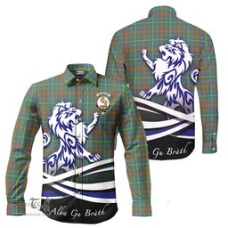 ScotsTee Shop Scottish MacKintosh Hunting Ancient Clan Crest Tartan Alba Gu Brath Regal Lion Emblem Long Sleeve Shirt