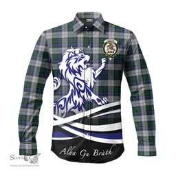 ScotsTee Shop Scottish Graham Dress Clan Crest Tartan Alba Gu Brath Regal Lion Emblem Long Sleeve Shirt