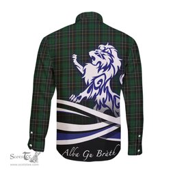 ScotsTee Shop Scottish MacAlpin Clan Crest Tartan Alba Gu Brath Regal Lion Emblem Long Sleeve Shirt