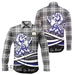 ScotsTee Shop Scottish Glendinning Clan Crest Tartan Alba Gu Brath Regal Lion Emblem Long Sleeve Shirt