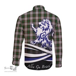 ScotsTee Shop Scottish MacKinnon Dress Clan Crest Tartan Alba Gu Brath Regal Lion Emblem Long Sleeve Shirt