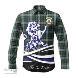 ScotsTee Shop Scottish MacKenzie Dress Clan Crest Tartan Alba Gu Brath Regal Lion Emblem Long Sleeve Shirt