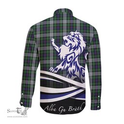 ScotsTee Shop Scottish MacKenzie Dress Clan Crest Tartan Alba Gu Brath Regal Lion Emblem Long Sleeve Shirt