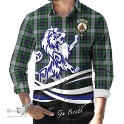 ScotsTee Shop Scottish MacKenzie Dress Clan Crest Tartan Alba Gu Brath Regal Lion Emblem Long Sleeve Shirt