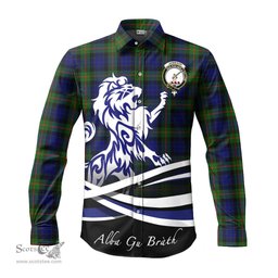 ScotsTee Shop Scottish Jamieson Clan Crest Tartan Alba Gu Brath Regal Lion Emblem Long Sleeve Shirt