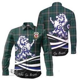 ScotsTee Shop Scottish Kelly of Sleat Hunting Clan Crest Tartan Alba Gu Brath Regal Lion Emblem Long Sleeve Shirt