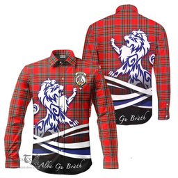 ScotsTee Shop Scottish MacBain Clan Crest Tartan Alba Gu Brath Regal Lion Emblem Long Sleeve Shirt