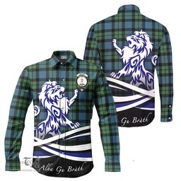 ScotsTee Shop Scottish MacKay Ancient Clan Crest Tartan Alba Gu Brath Regal Lion Emblem Long Sleeve Shirt