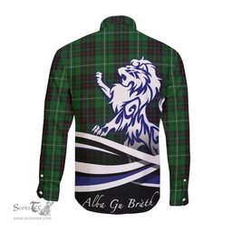 ScotsTee Shop Scottish MacAulay of Lewis Clan Crest Tartan Alba Gu Brath Regal Lion Emblem Long Sleeve Shirt