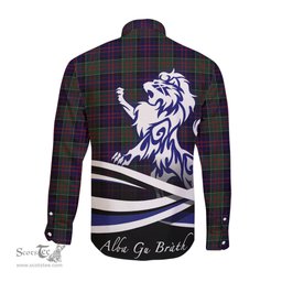 ScotsTee Shop Scottish MacDonald of Clan Ranald Clan Crest Tartan Alba Gu Brath Regal Lion Emblem Long Sleeve Shirt