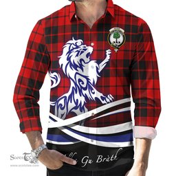 ScotsTee Shop Scottish Hogg Clan Crest Tartan Alba Gu Brath Regal Lion Emblem Long Sleeve Shirt