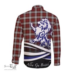 ScotsTee Shop Scottish MacFie Dress Clan Crest Tartan Alba Gu Brath Regal Lion Emblem Long Sleeve Shirt