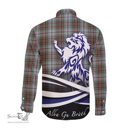 ScotsTee Shop Scottish MacBain Dress Clan Crest Tartan Alba Gu Brath Regal Lion Emblem Long Sleeve Shirt