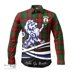 ScotsTee Shop Scottish MacPhail Clan Crest Tartan Alba Gu Brath Regal Lion Emblem Long Sleeve Shirt