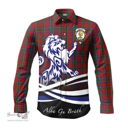 ScotsTee Shop Scottish Sinclair Clan Crest Tartan Alba Gu Brath Regal Lion Emblem Long Sleeve Shirt