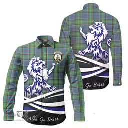 ScotsTee Shop Scottish Whitelaw Clan Crest Tartan Alba Gu Brath Regal Lion Emblem Long Sleeve Shirt