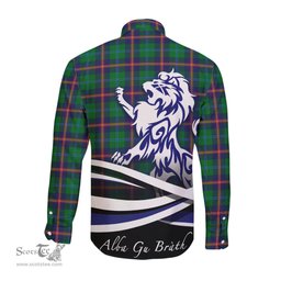 ScotsTee Shop Scottish Young Modern Clan Crest Tartan Alba Gu Brath Regal Lion Emblem Long Sleeve Shirt
