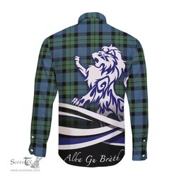 ScotsTee Shop Scottish McCoy Ancient Clan Crest Tartan Alba Gu Brath Regal Lion Emblem Long Sleeve Shirt