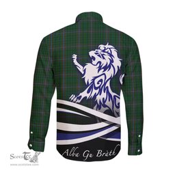 ScotsTee Shop Scottish MacRae Clan Crest Tartan Alba Gu Brath Regal Lion Emblem Long Sleeve Shirt