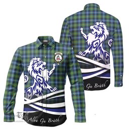 ScotsTee Shop Scottish MacNeil of Barra Ancient Clan Crest Tartan Alba Gu Brath Regal Lion Emblem Long Sleeve Shirt