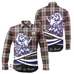 ScotsTee Shop Scottish Scott Dress Clan Crest Tartan Alba Gu Brath Regal Lion Emblem Long Sleeve Shirt