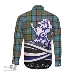 ScotsTee Shop Scottish Walkinshaw Clan Crest Tartan Alba Gu Brath Regal Lion Emblem Long Sleeve Shirt