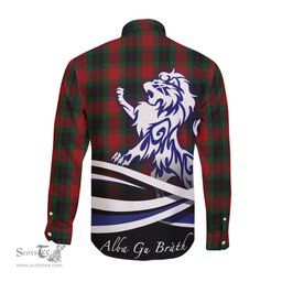 ScotsTee Shop Scottish Skene of Cromar Black Clan Crest Tartan Alba Gu Brath Regal Lion Emblem Long Sleeve Shirt