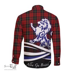 ScotsTee Shop Scottish Wallace Clan Crest Tartan Alba Gu Brath Regal Lion Emblem Long Sleeve Shirt