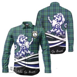 ScotsTee Shop Scottish MacNeil of Colonsay Ancient Clan Crest Tartan Alba Gu Brath Regal Lion Emblem Long Sleeve Shirt