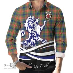 ScotsTee Shop Scottish Wilson Ancient Clan Crest Tartan Alba Gu Brath Regal Lion Emblem Long Sleeve Shirt