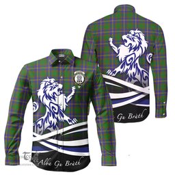 ScotsTee Shop Scottish Strange of Balkaskie Clan Crest Tartan Alba Gu Brath Regal Lion Emblem Long Sleeve Shirt