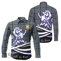 ScotsTee Shop Scottish MacTavish Dress Clan Crest Tartan Alba Gu Brath Regal Lion Emblem Long Sleeve Shirt