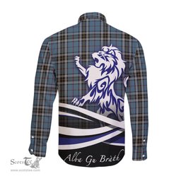 ScotsTee Shop Scottish MacTavish Dress Clan Crest Tartan Alba Gu Brath Regal Lion Emblem Long Sleeve Shirt